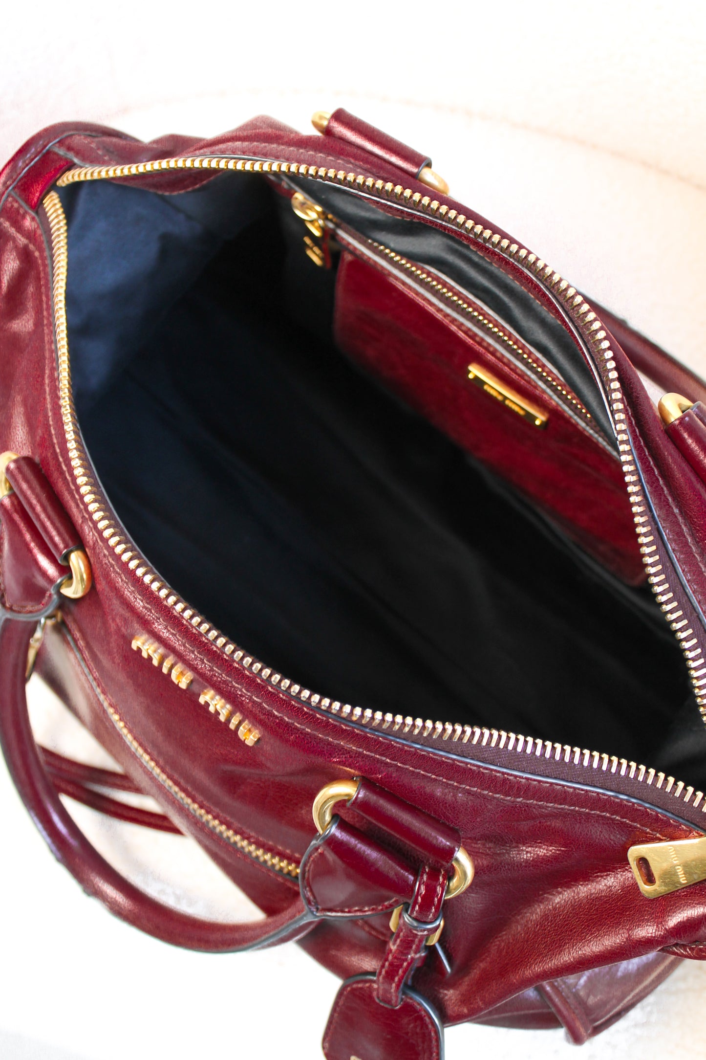 Miu Miu Vitello Shine Bauletto