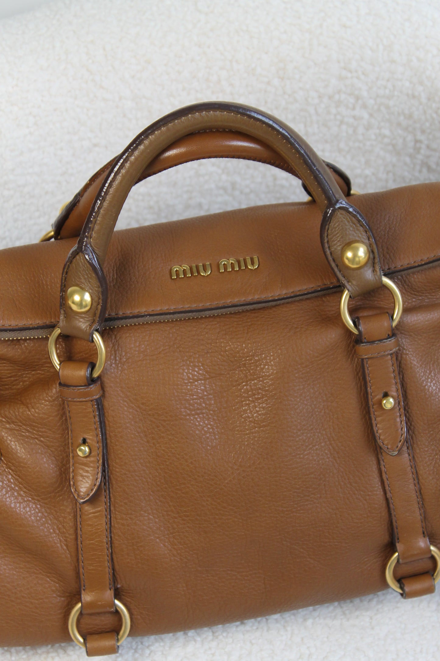 Miu Miu Vitello Bauletto Bow