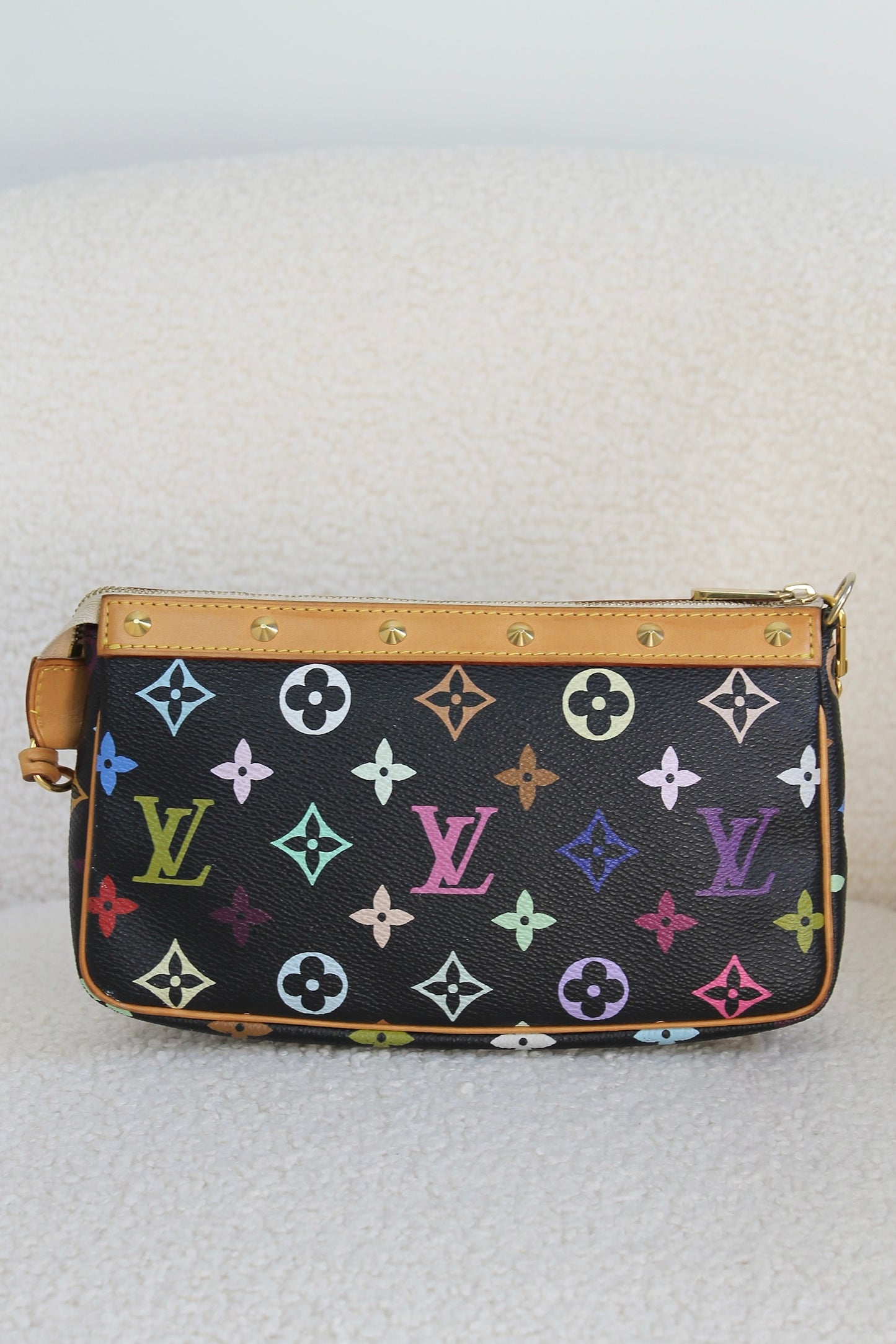 Louis Vuitton x Takashi Murakami Noir Multicolor Pochette Accessoires
