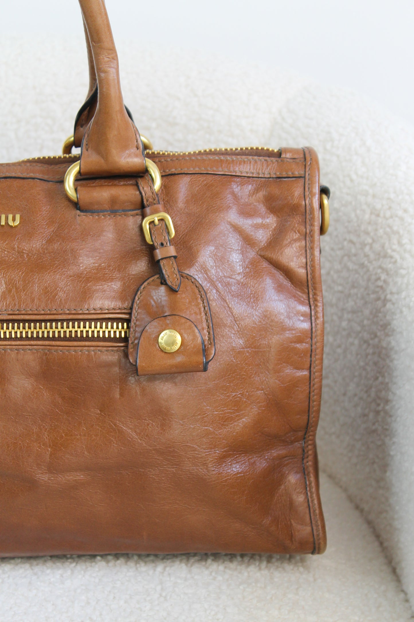 Miu Miu Vitello Shine Bauletto