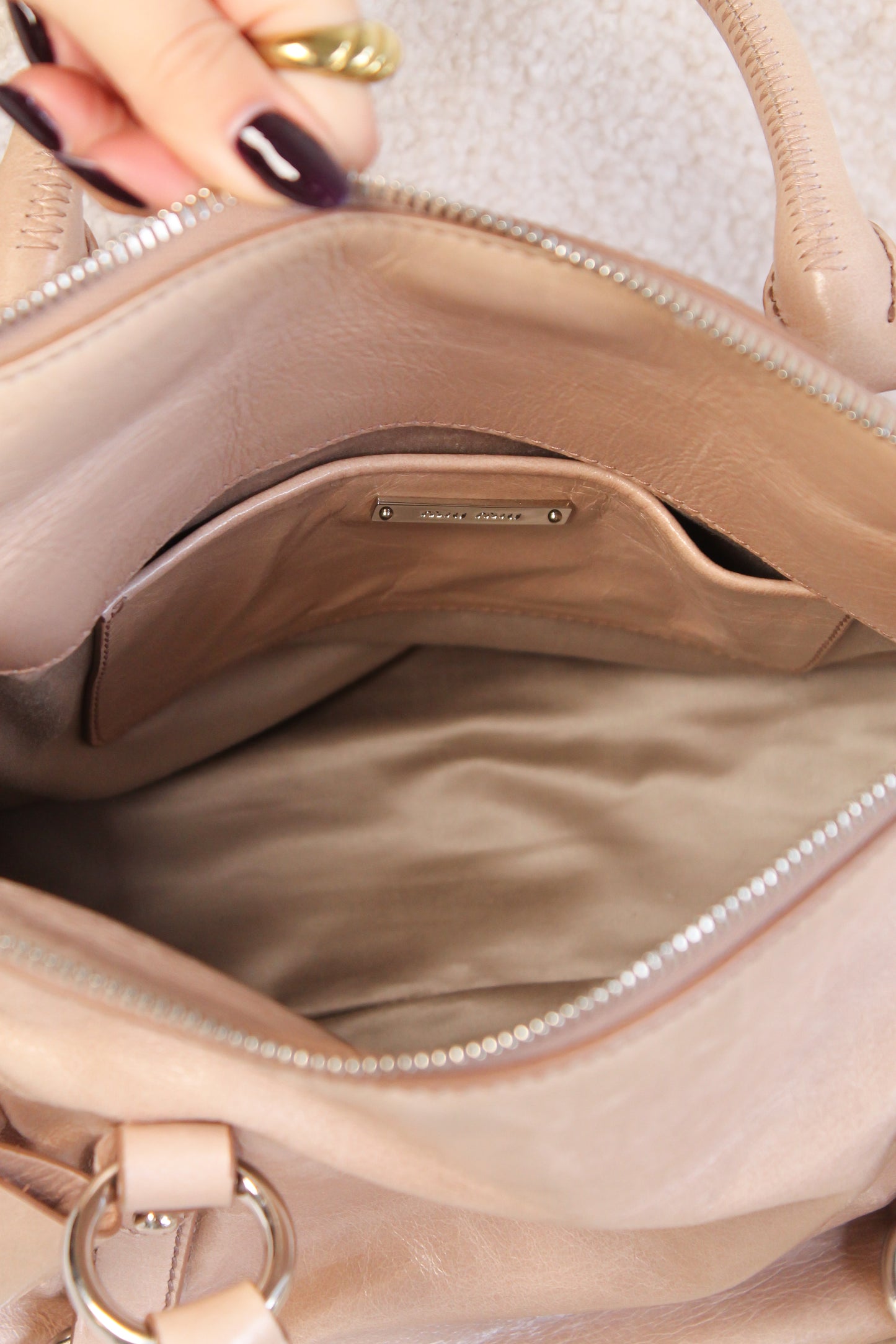 Miu Miu Vitello Shine Bauletto Bow