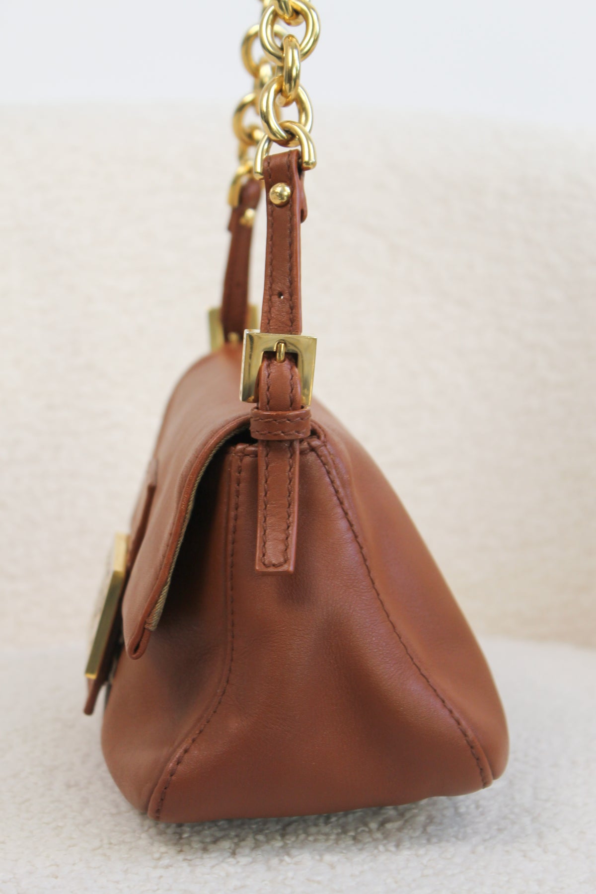 Fendi Leather Mini Mamma Baguette