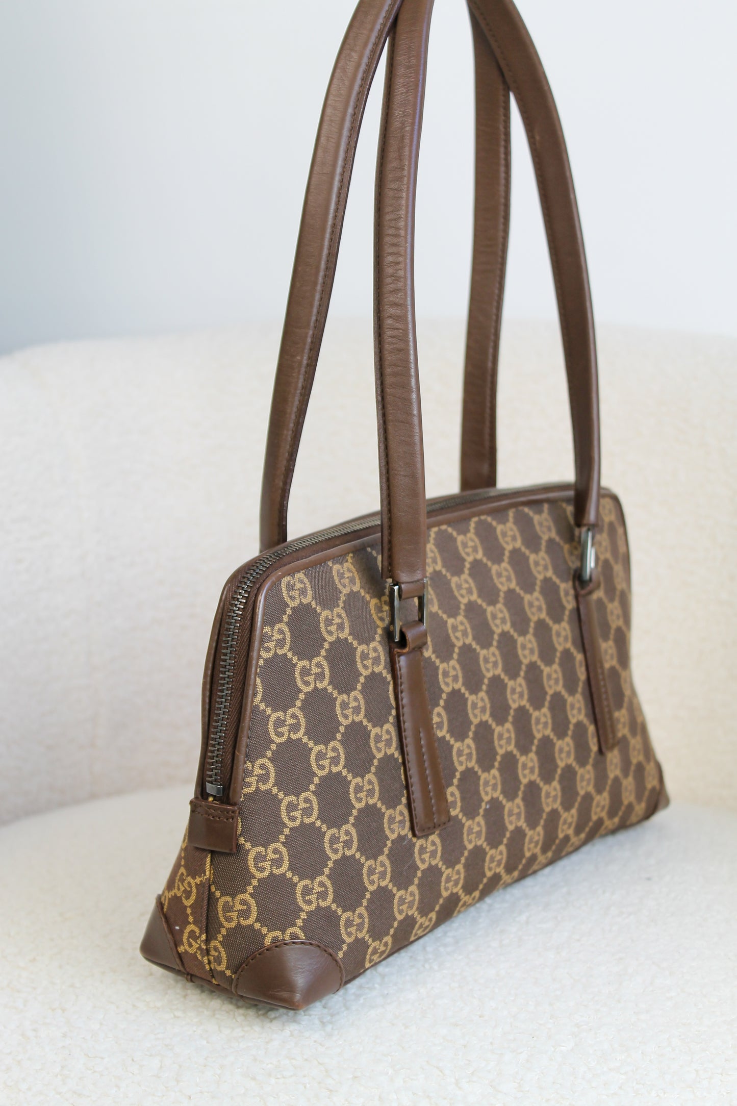 Gucci Canvas Boston shoulder bag
