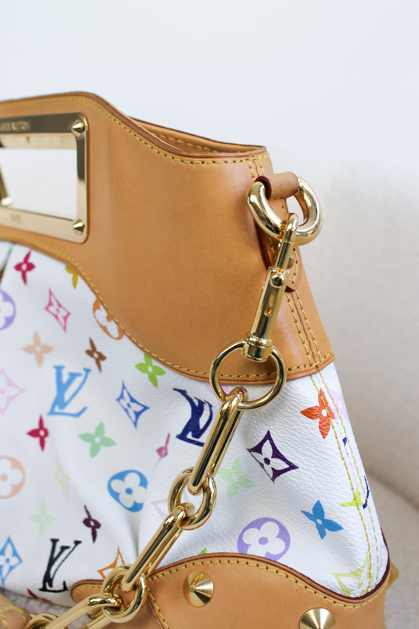 Louis Vuitton x Takashi Murakami Blanc Multicolor Judy MM