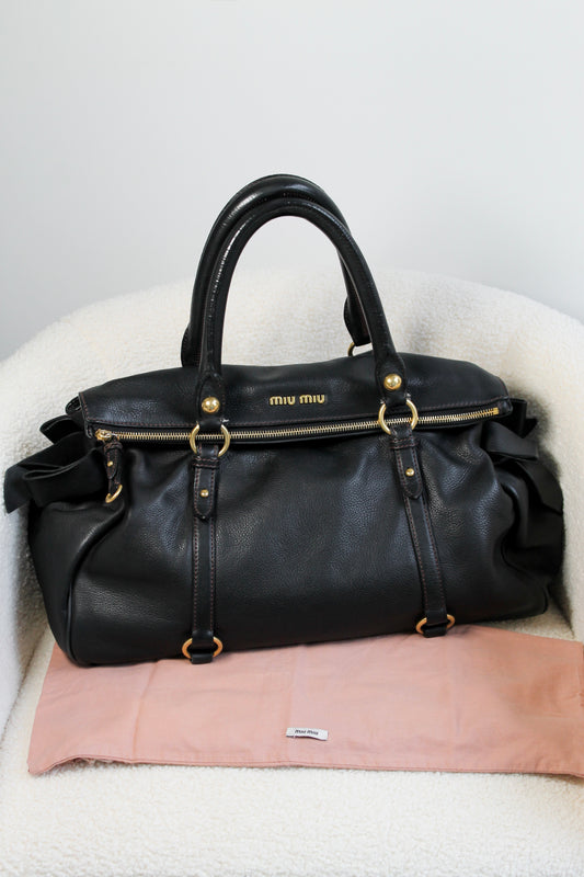 Miu Miu Vitello Bauletto Bow