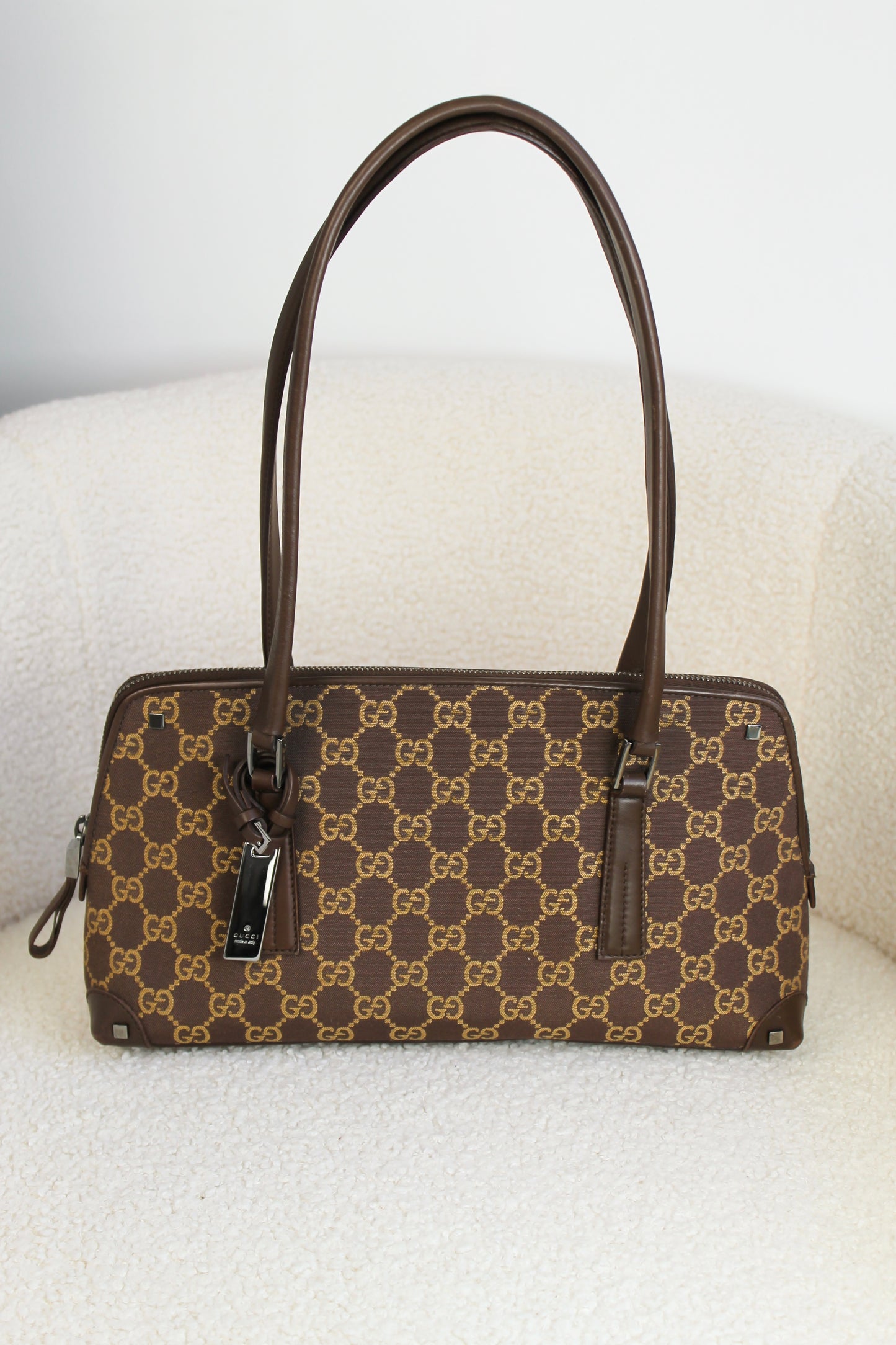 Gucci Canvas Boston shoulder bag