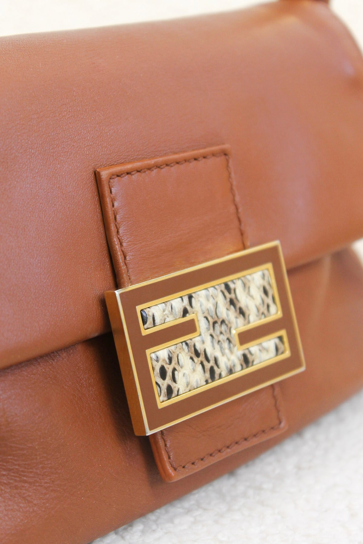 Fendi Leather Mini Mamma Baguette