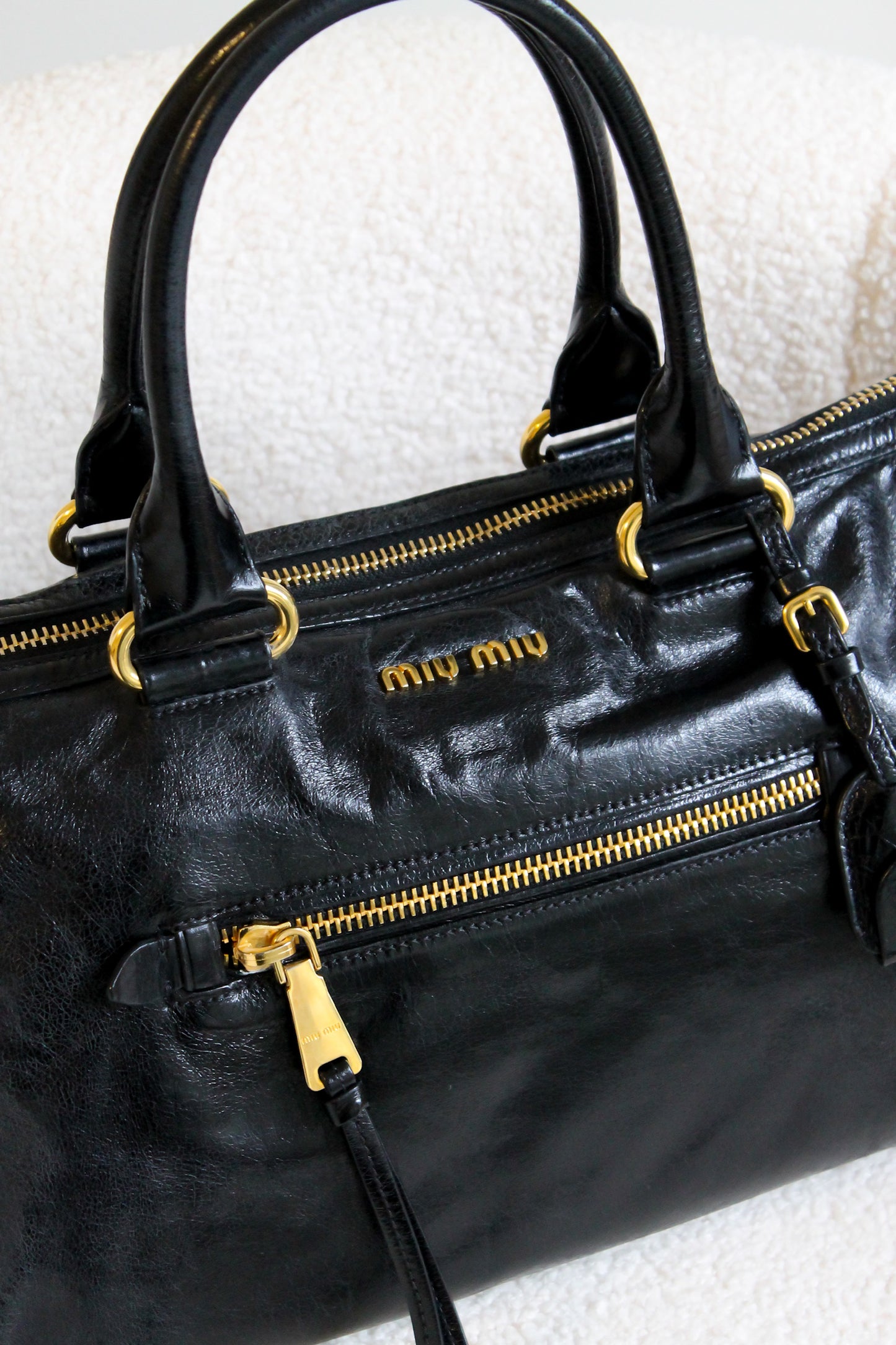 Miu Miu Bauletto Vitello Shine