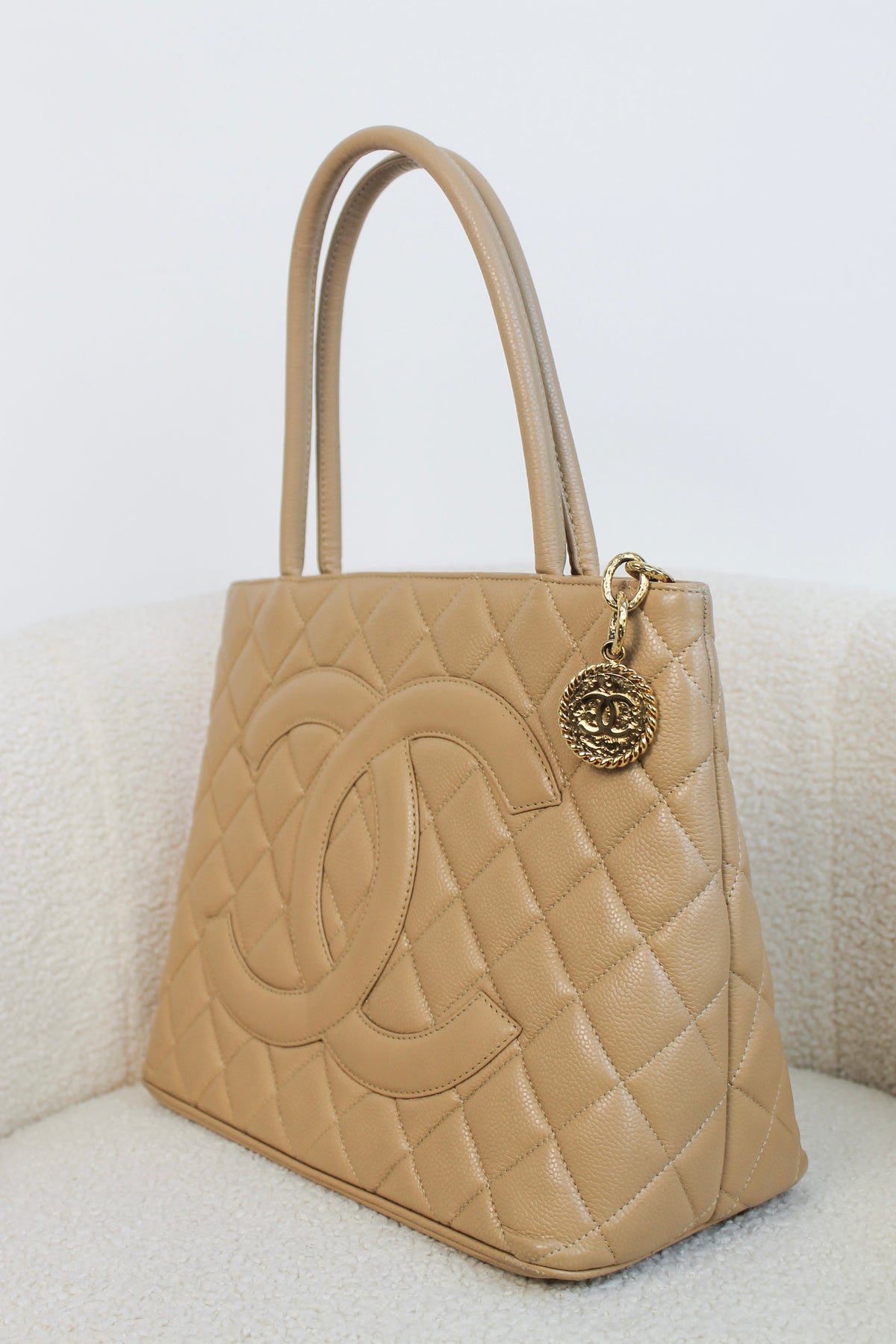 Chanel Caviar Leather Medallion Tote