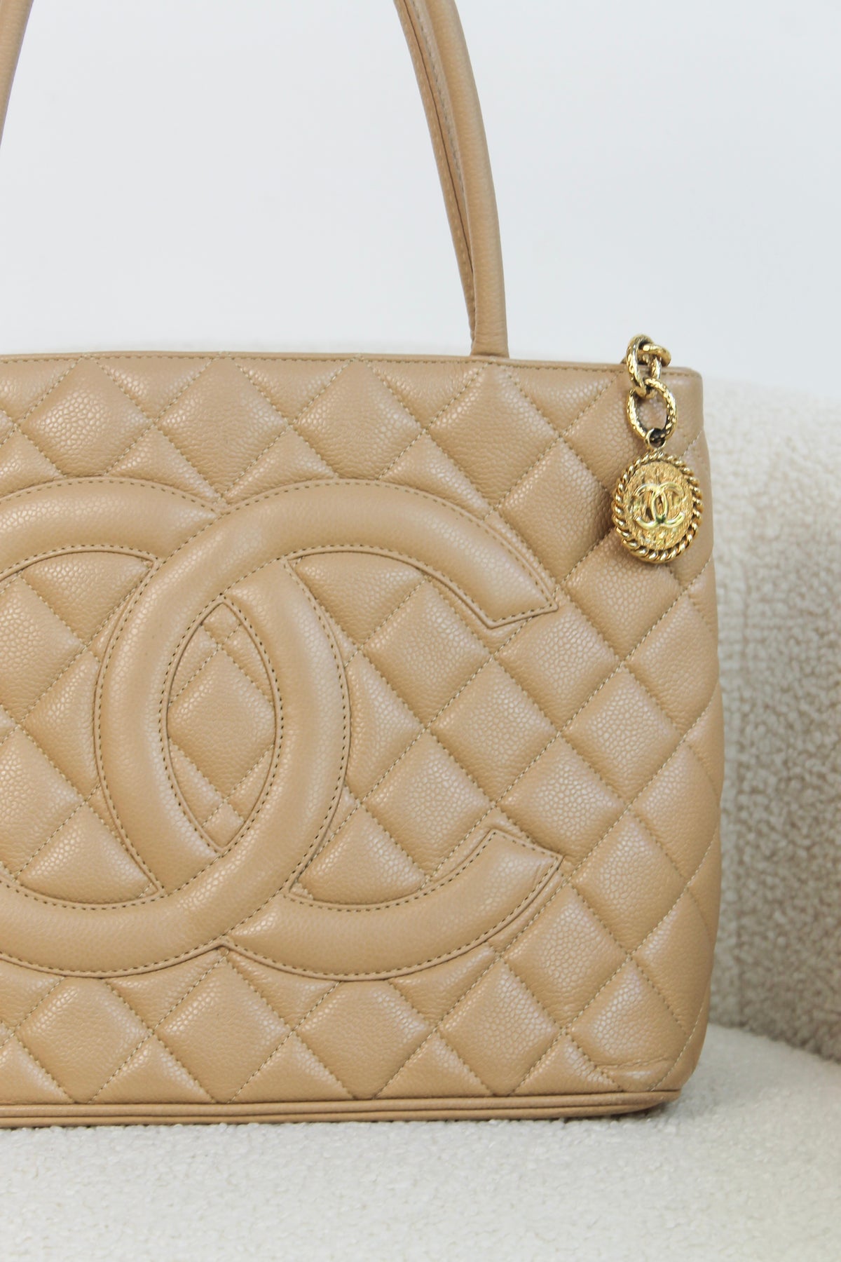 Chanel Caviar Leather Medallion Tote