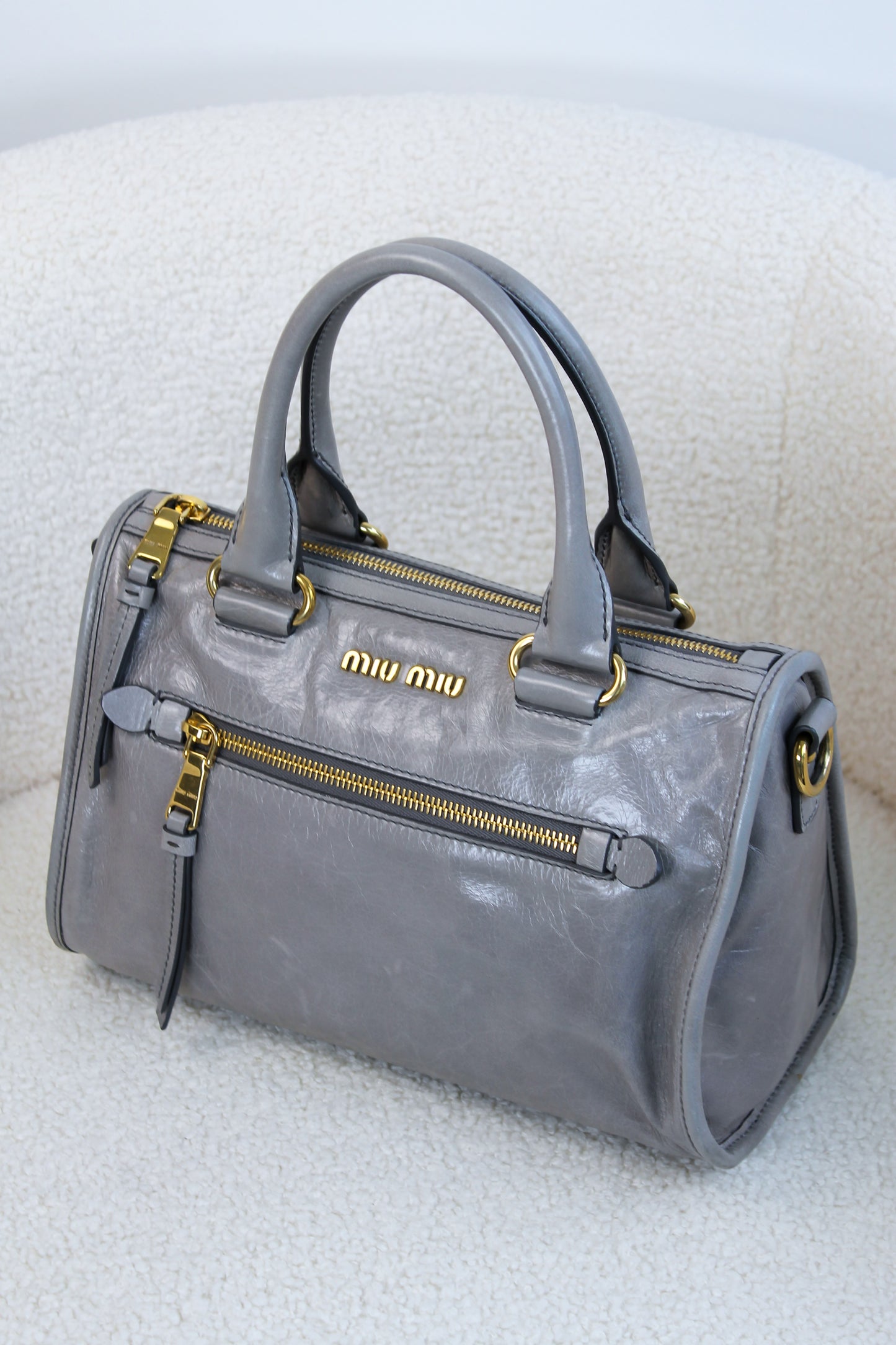 Miu Miu Bauletto Vitello Shine