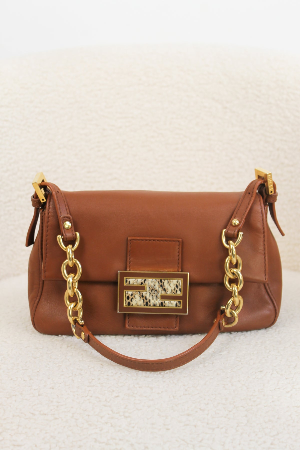 Fendi Leather Mini Mamma Baguette