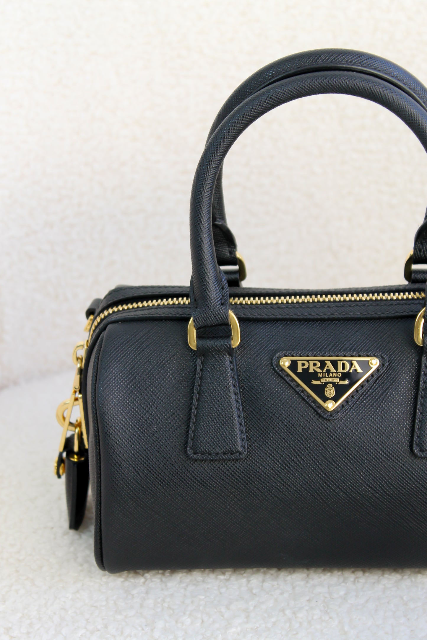 Prada Saffiano Leather Top Handle Bag