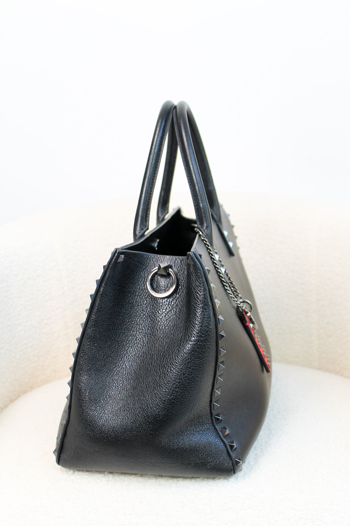 Valentino Rockstud Leather Tote Bag