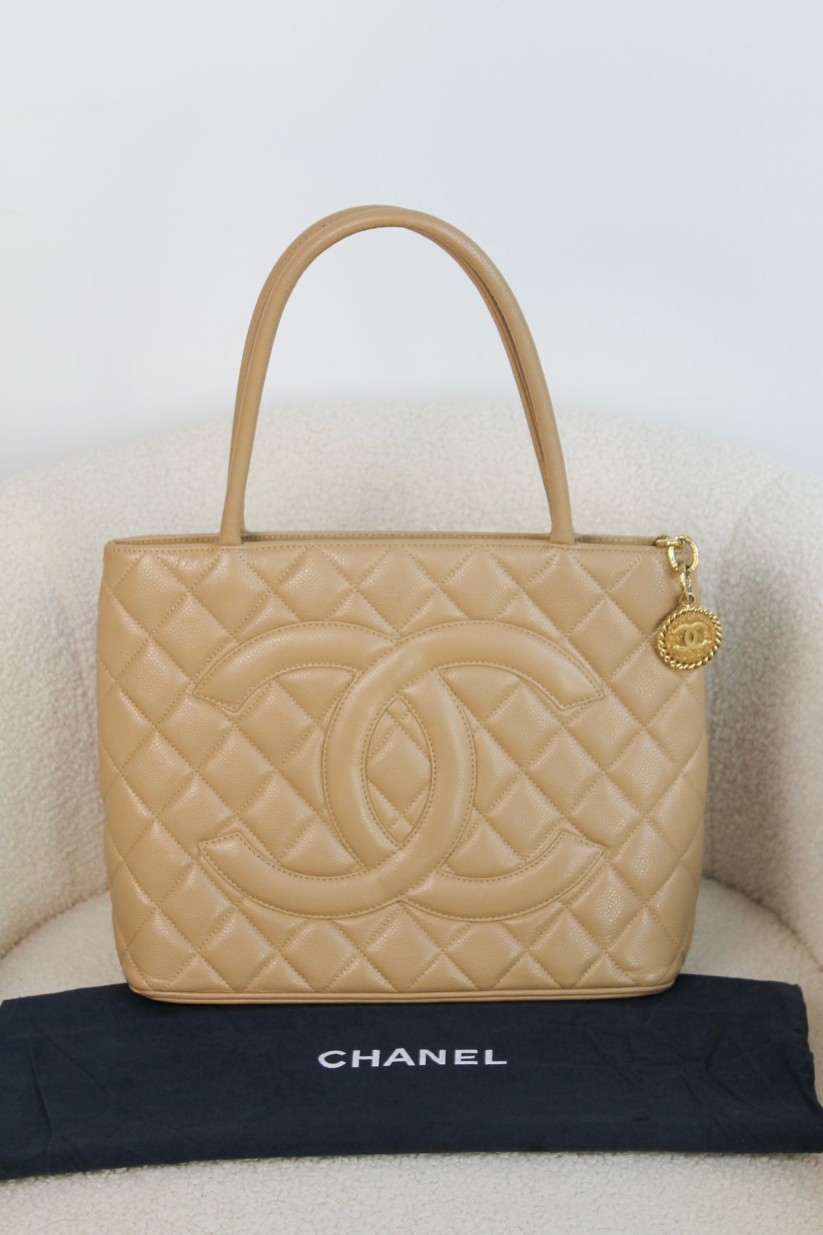 Chanel Caviar Leather Medallion Tote