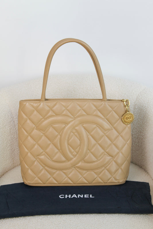 Chanel Caviar Leather Medallion Tote