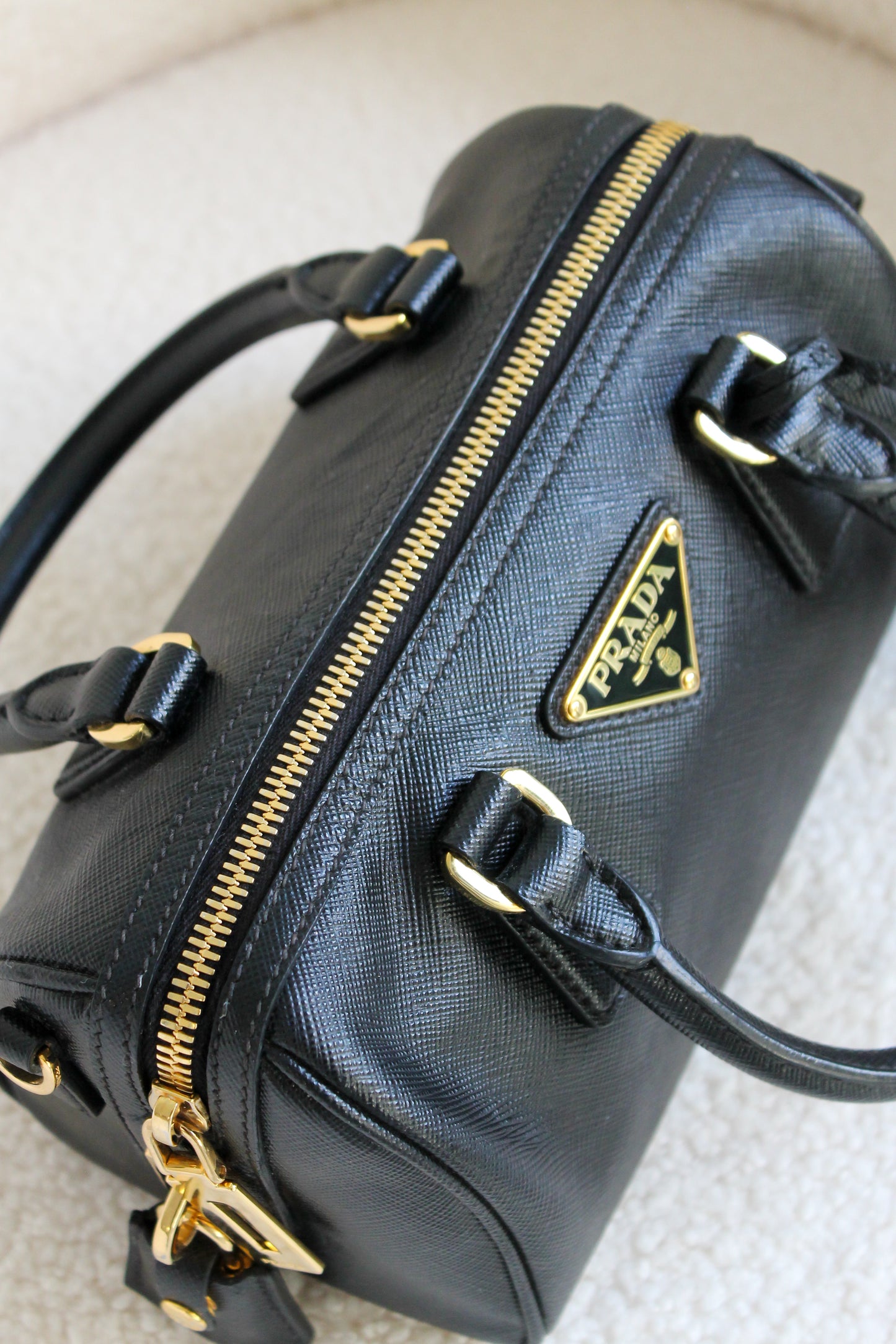 Prada Saffiano Leather Top Handle Bag
