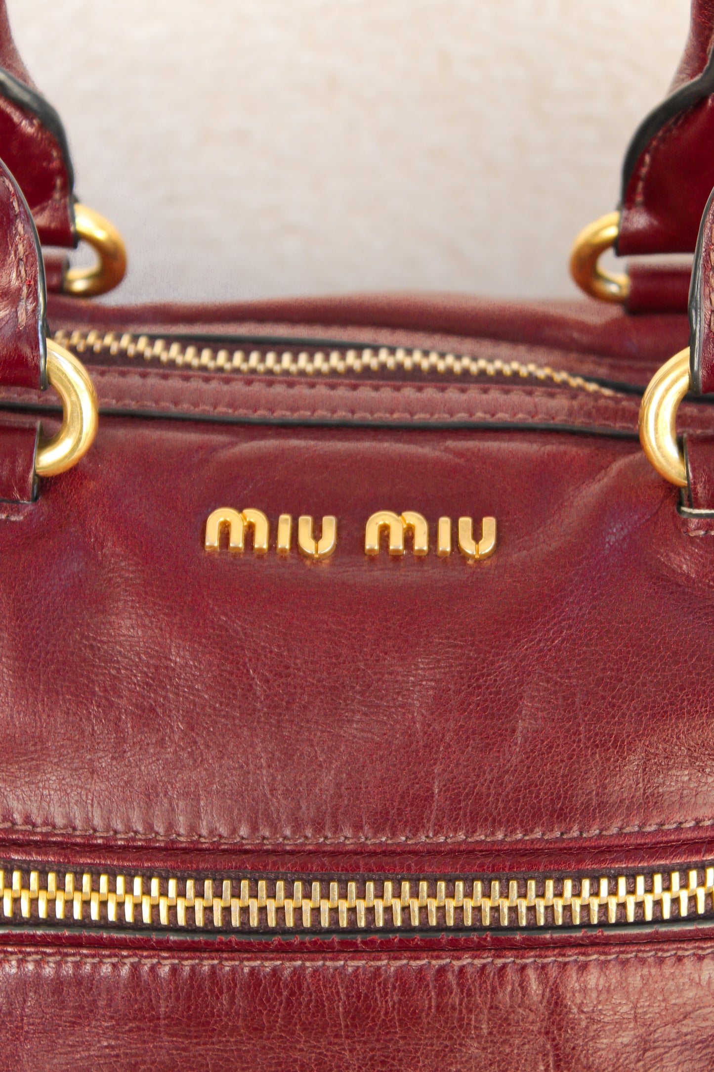 Miu Miu Vitello Shine Bauletto