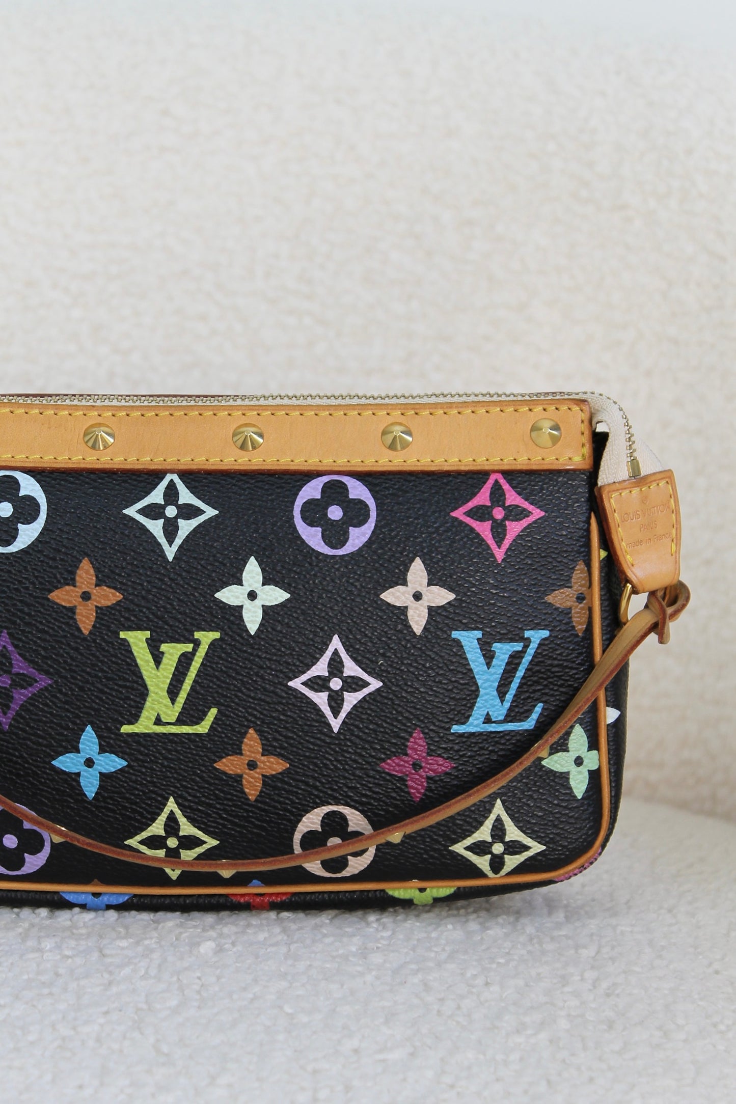 Louis Vuitton x Takashi Murakami Noir Multicolor Pochette Accessoires