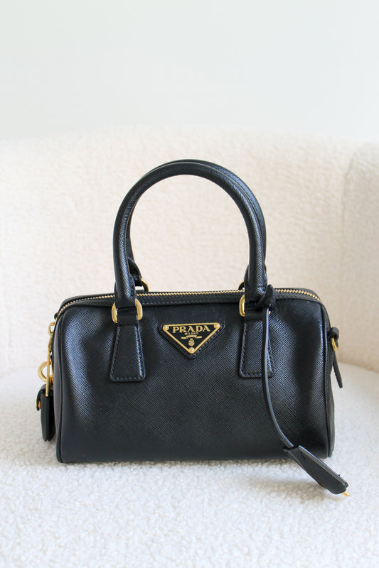 Prada Saffiano Leather Top Handle Bag