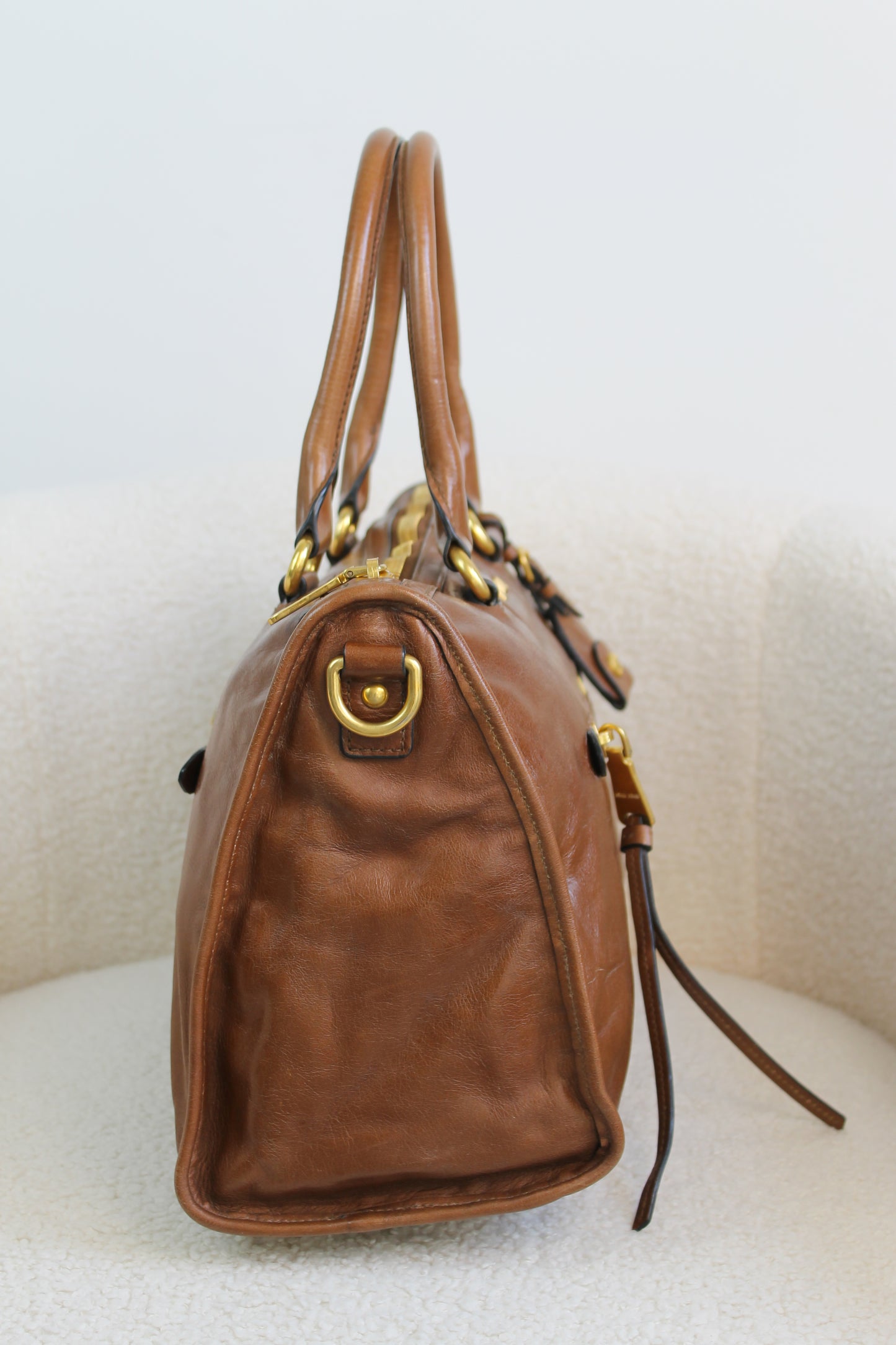 Miu Miu Vitello Shine Bauletto