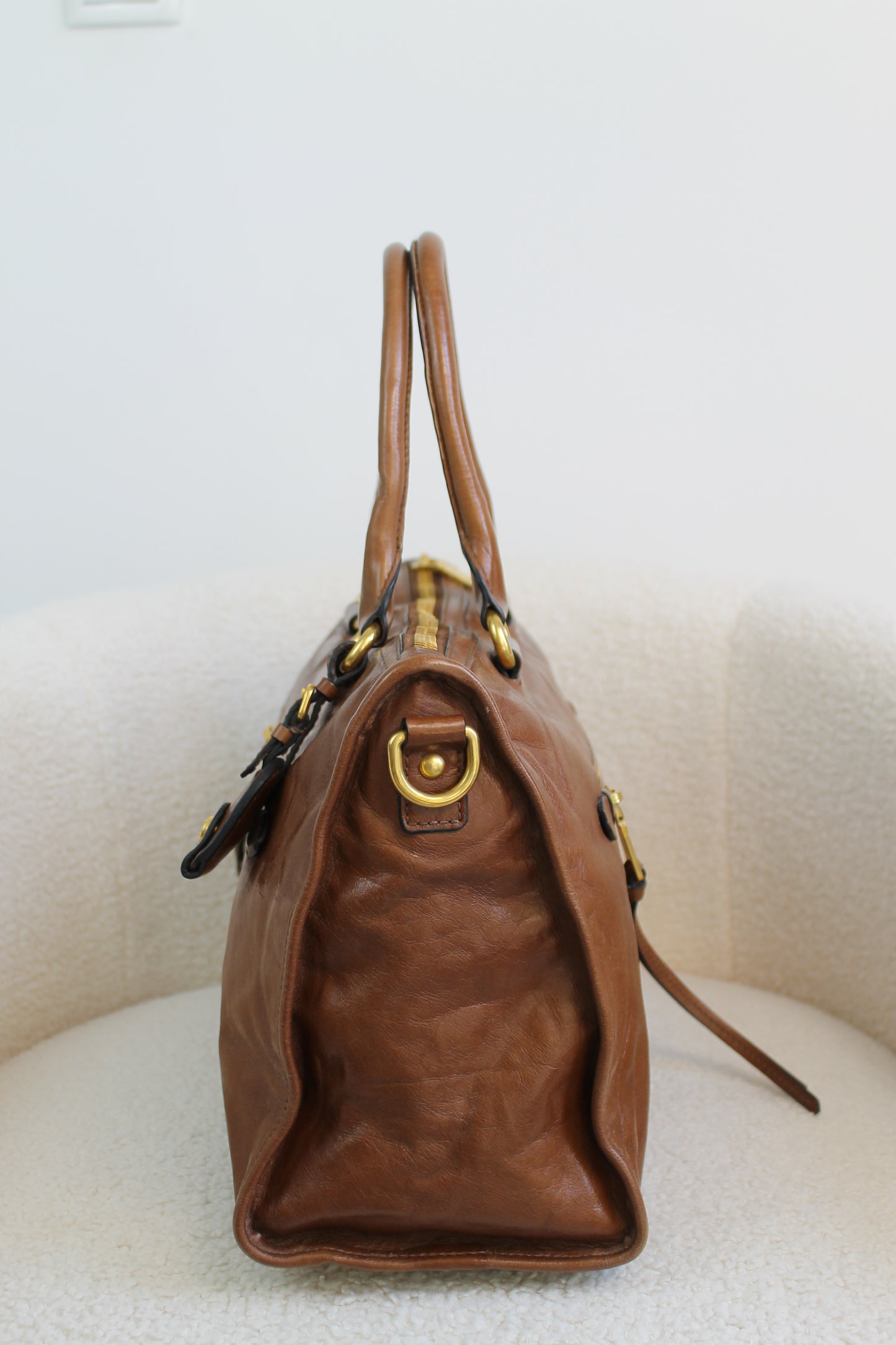 Miu Miu Vitello Shine Bauletto