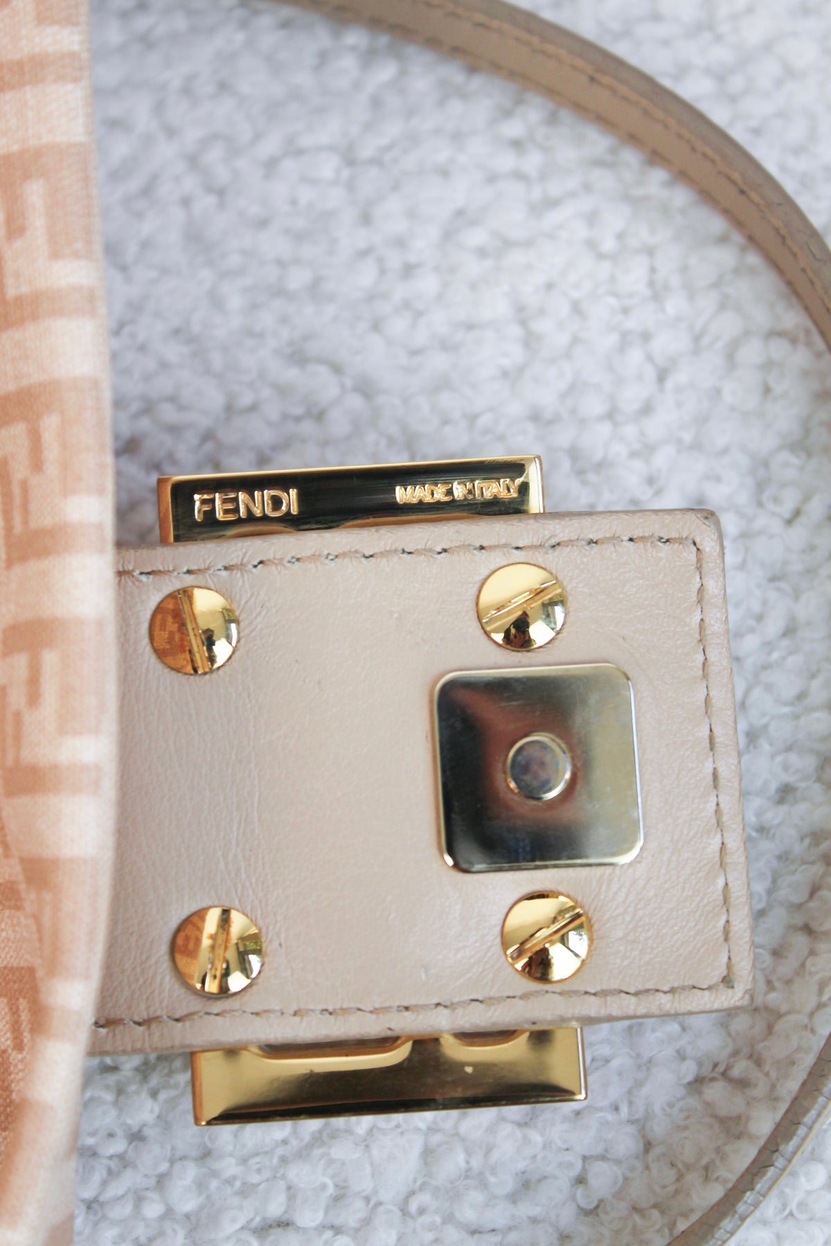 Fendi Pink Zucchino Mamma Baguette Mini