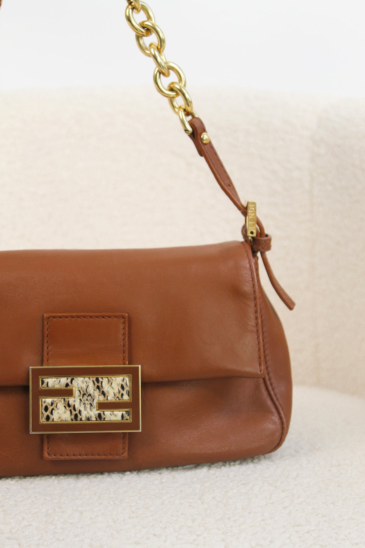 Fendi Leather Mini Mamma Baguette