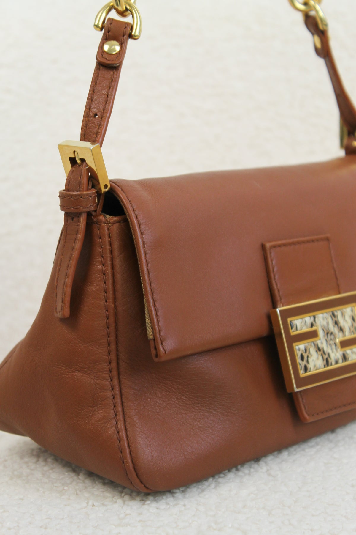 Fendi Leather Mini Mamma Baguette