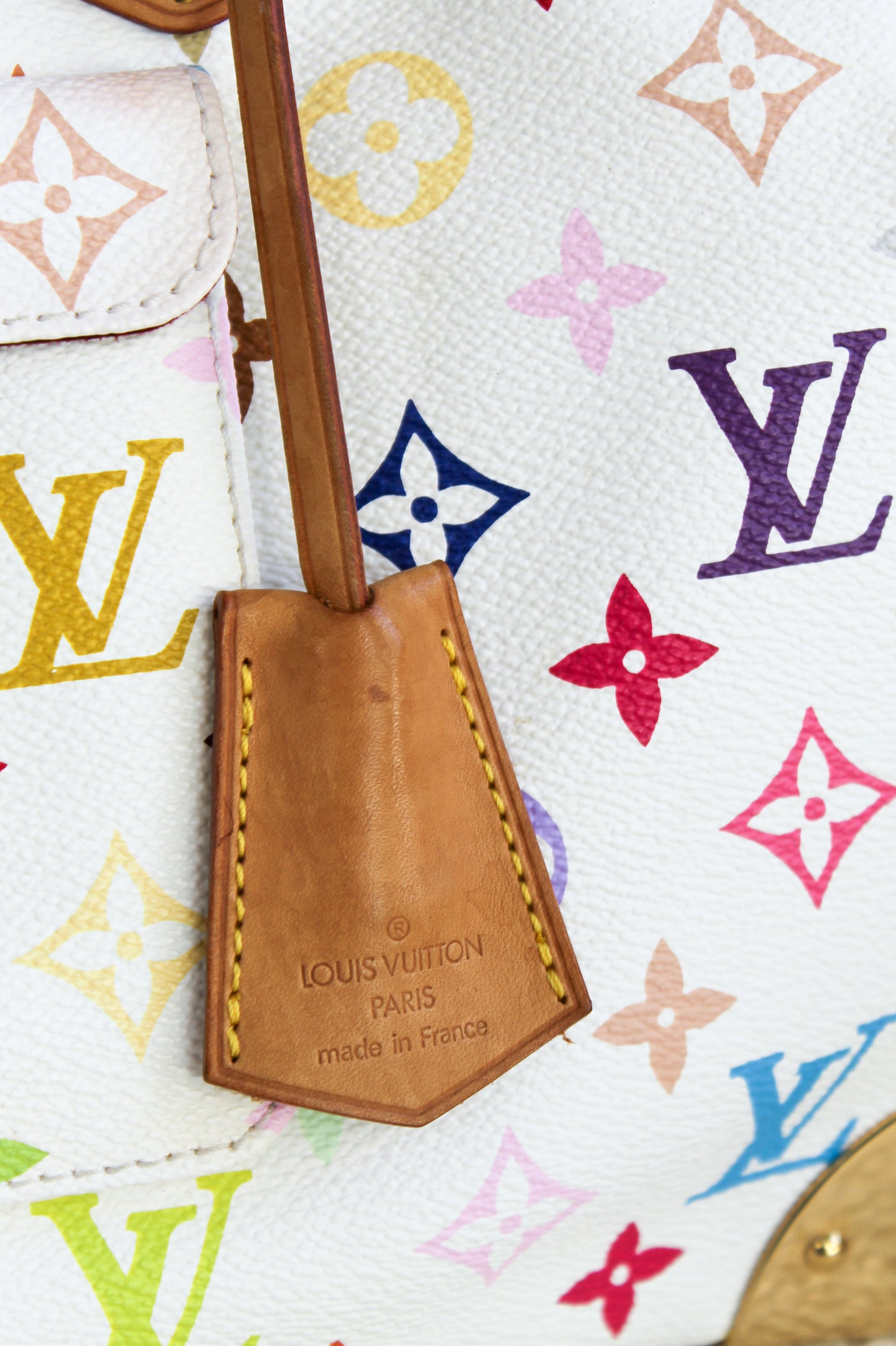 Louis Vuitton x Takashi Murakami Blanc Multicolor Speedy 30