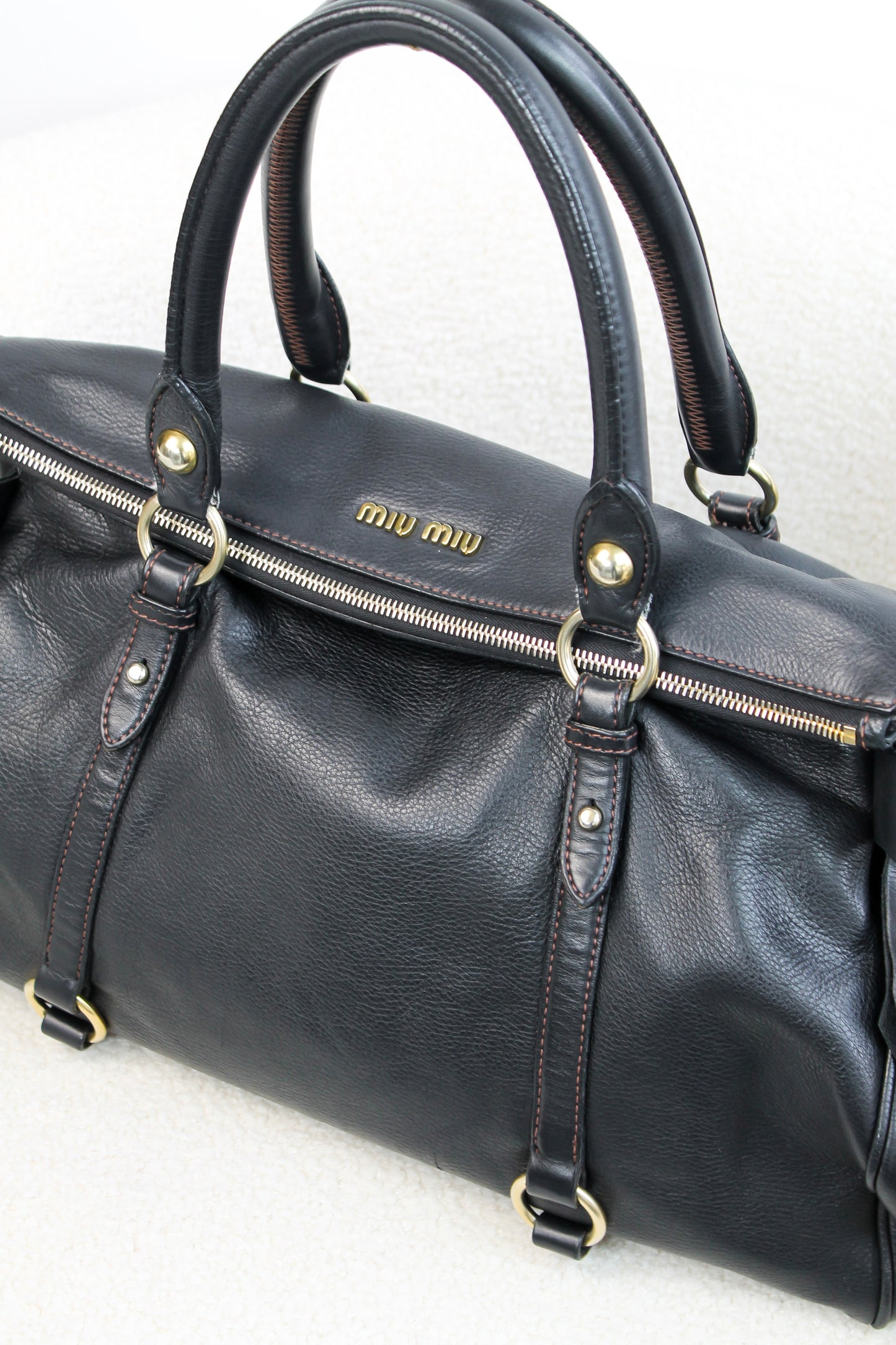 Miu Miu Vitello Bauletto Bow