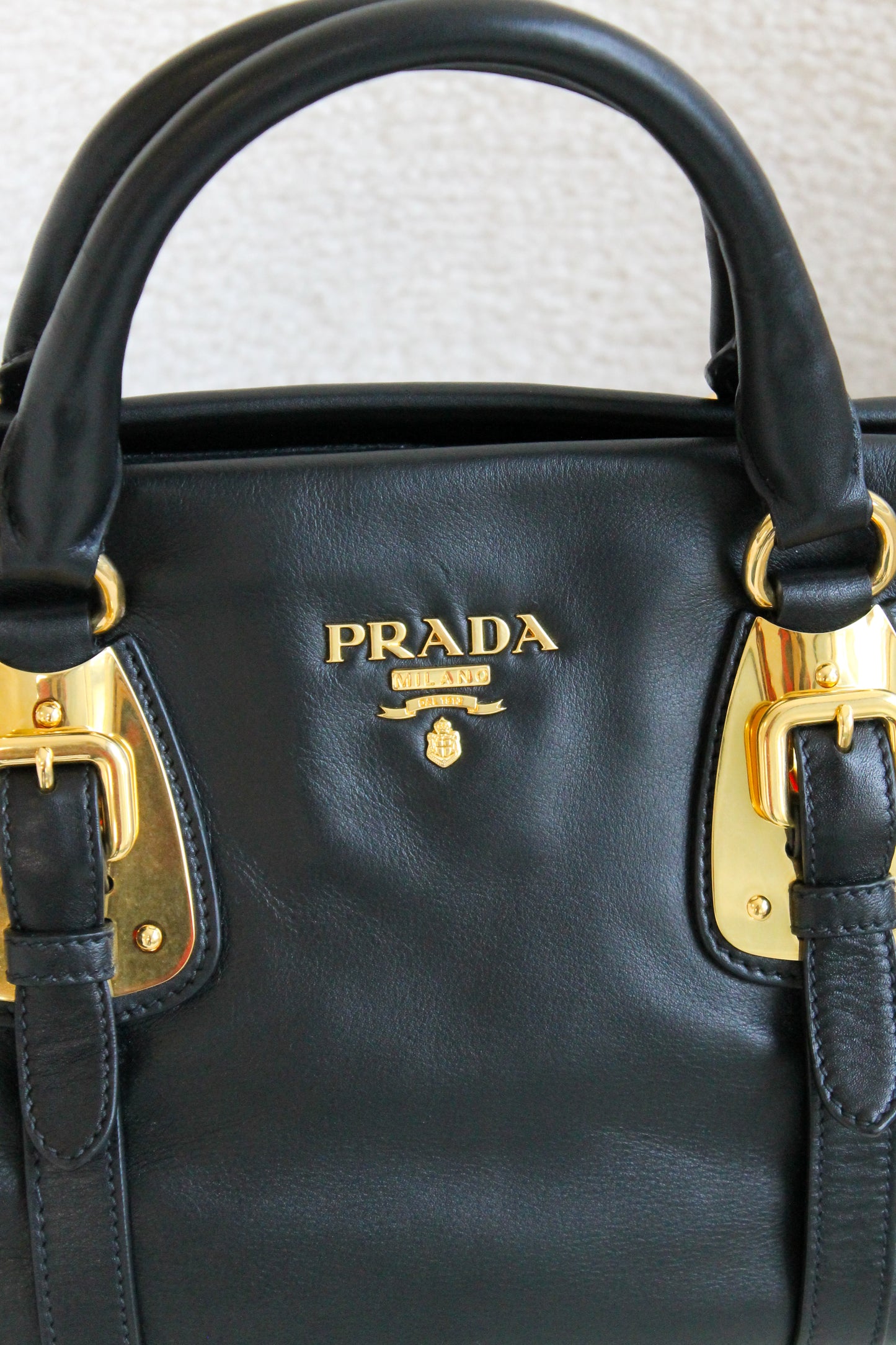 Prada Buckled Bauletto Bag