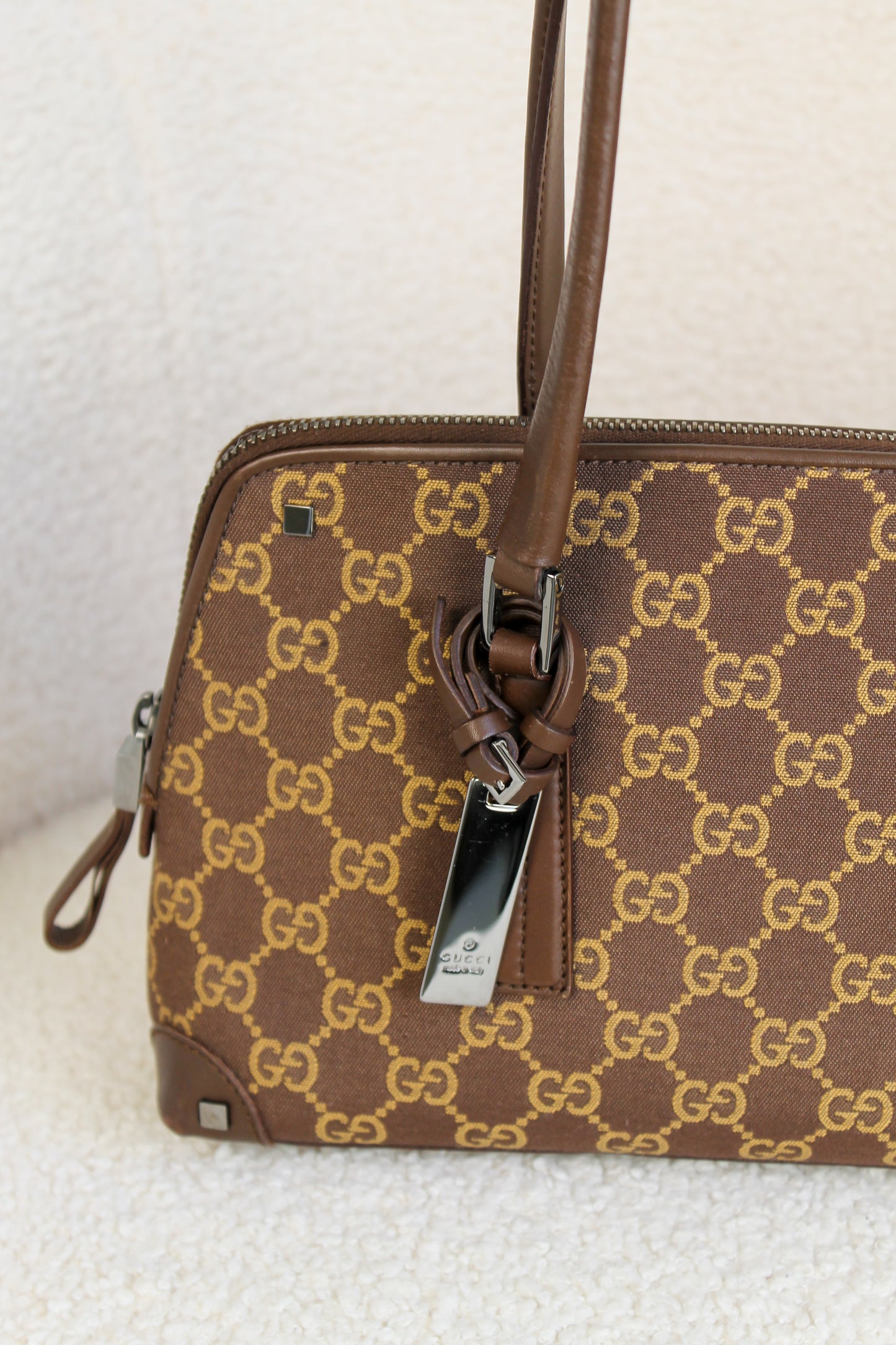 Gucci Canvas Boston shoulder bag