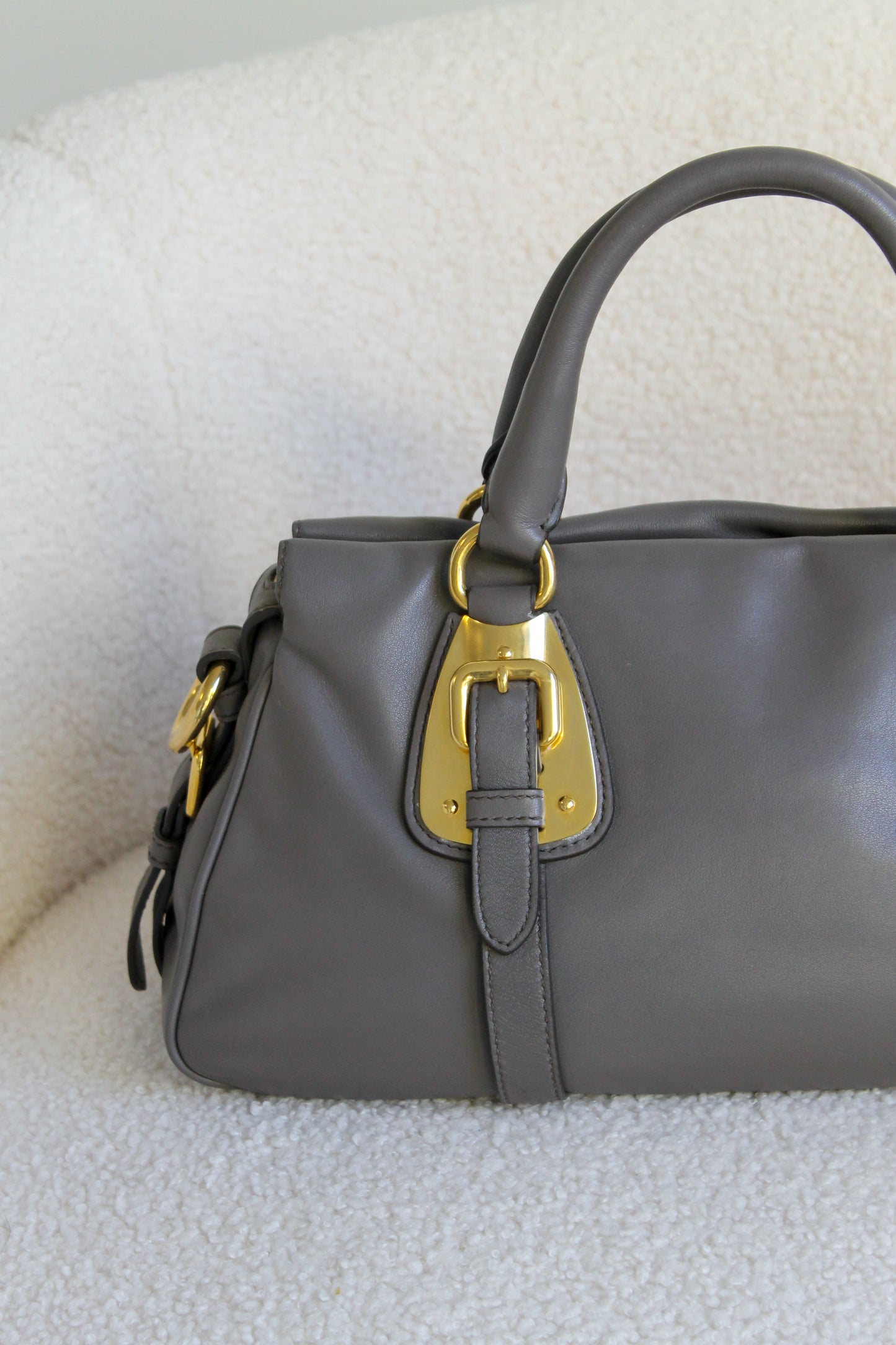 Prada Buckled Bauletto Bag