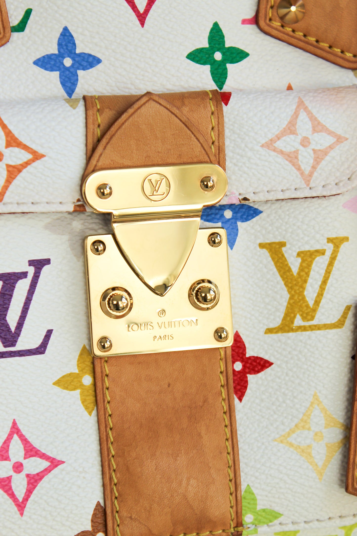 Louis Vuitton x Takashi Murakami Blanc Multicolor Speedy 30