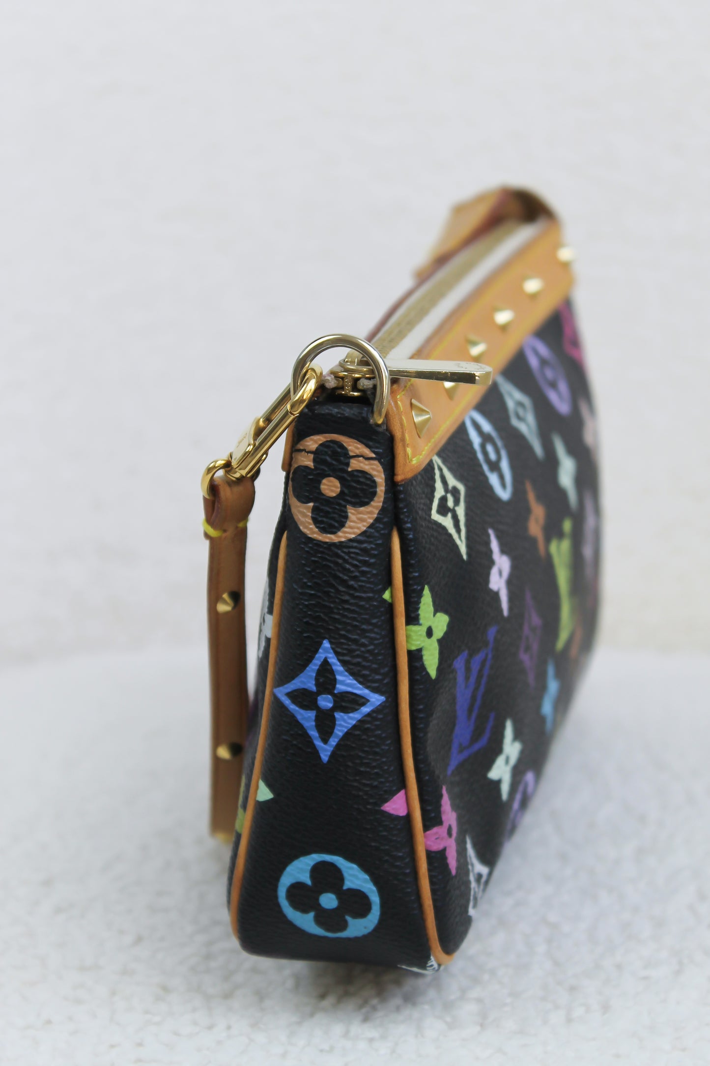 Louis Vuitton x Takashi Murakami Noir Multicolor Pochette Accessoires