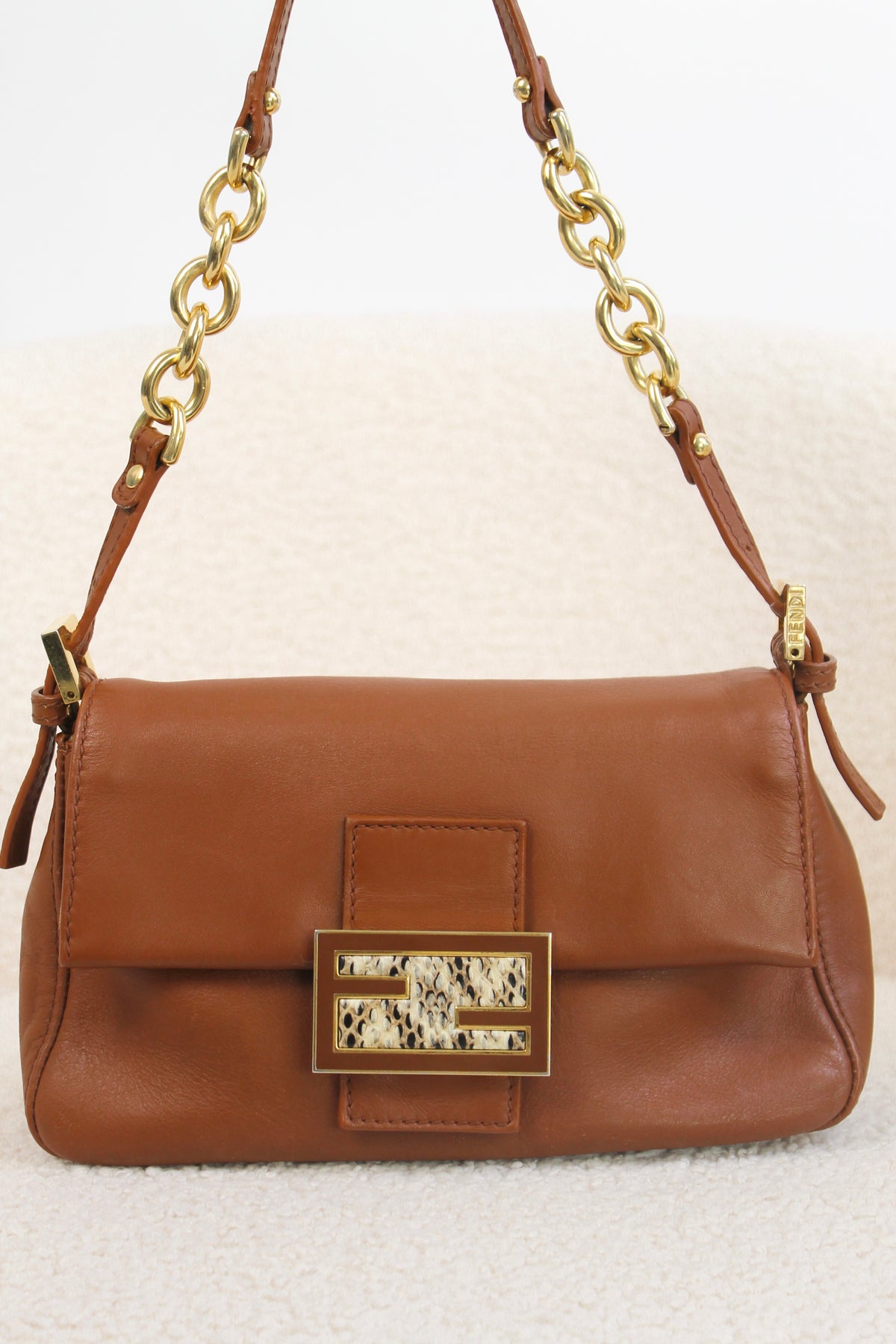 Fendi Leather Mini Mamma Baguette