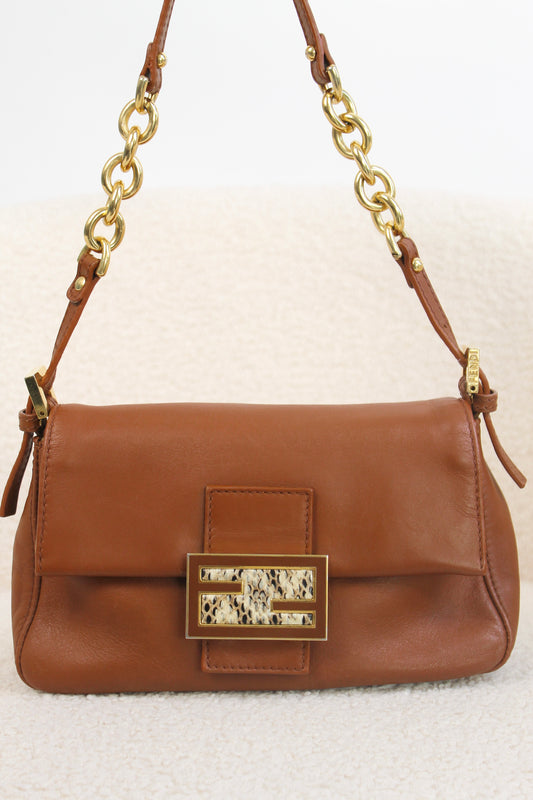 Fendi Leather Mini Mamma Baguette