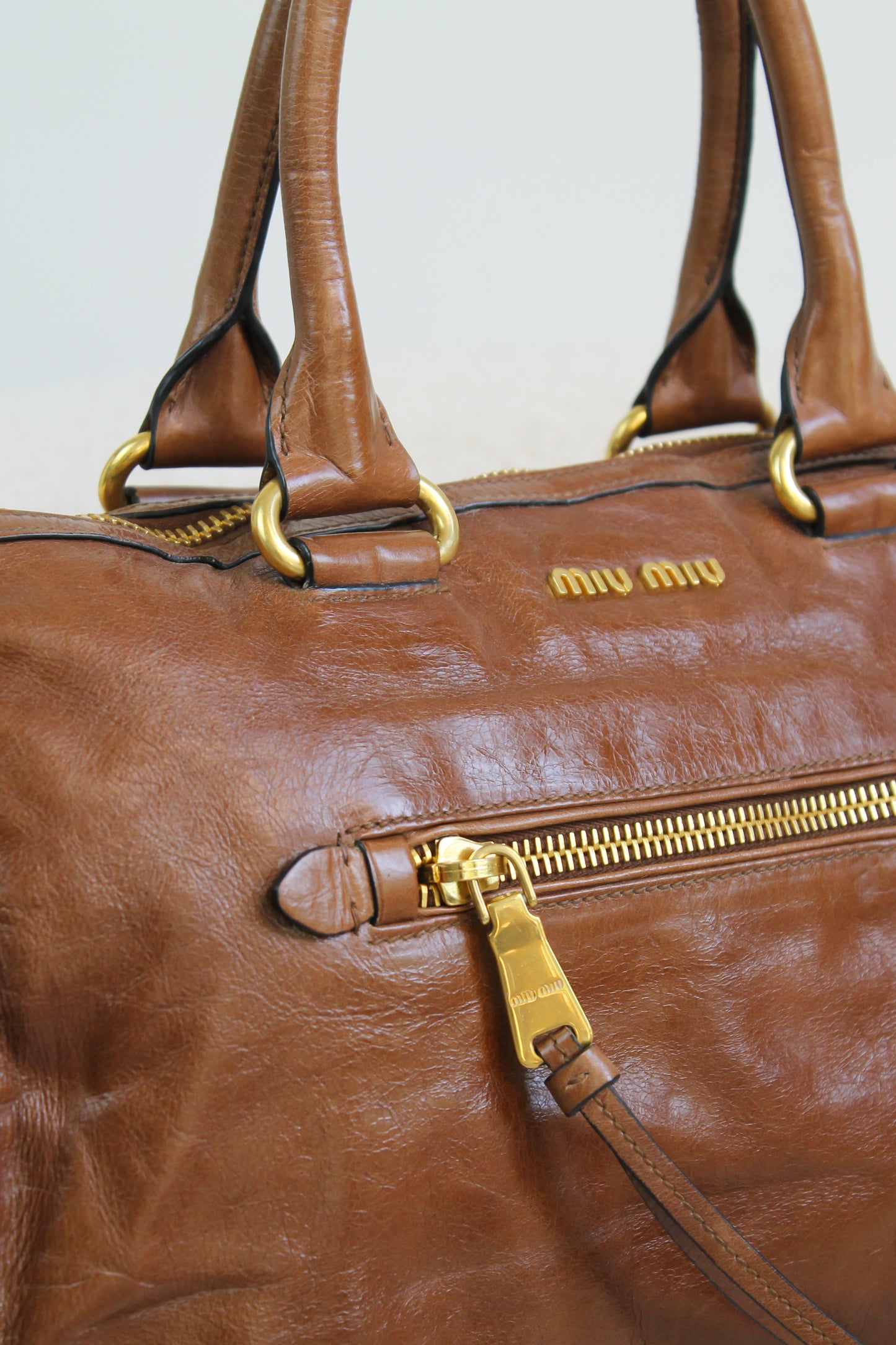 Miu Miu Vitello Shine Bauletto