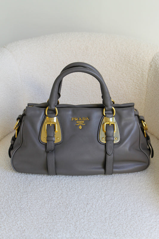 Prada Buckled Bauletto Bag