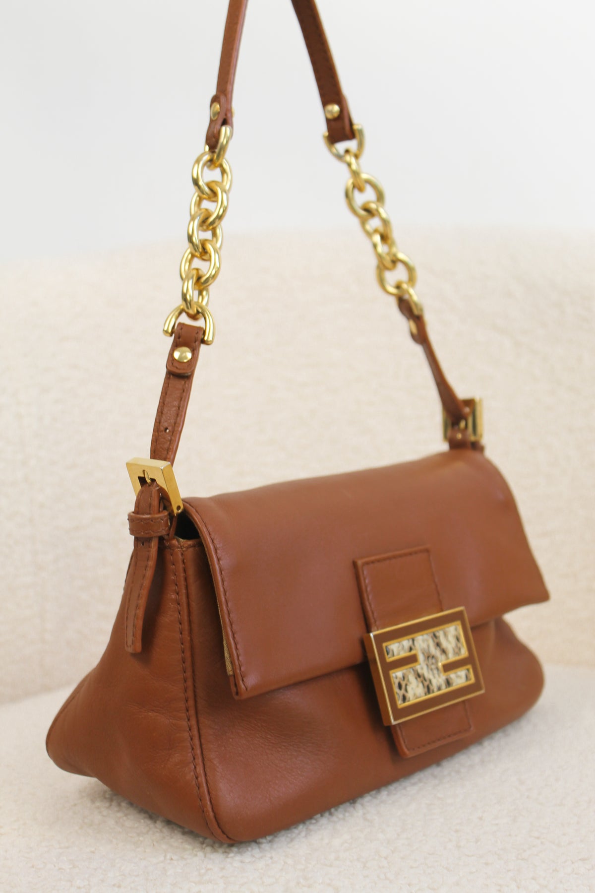Fendi Leather Mini Mamma Baguette