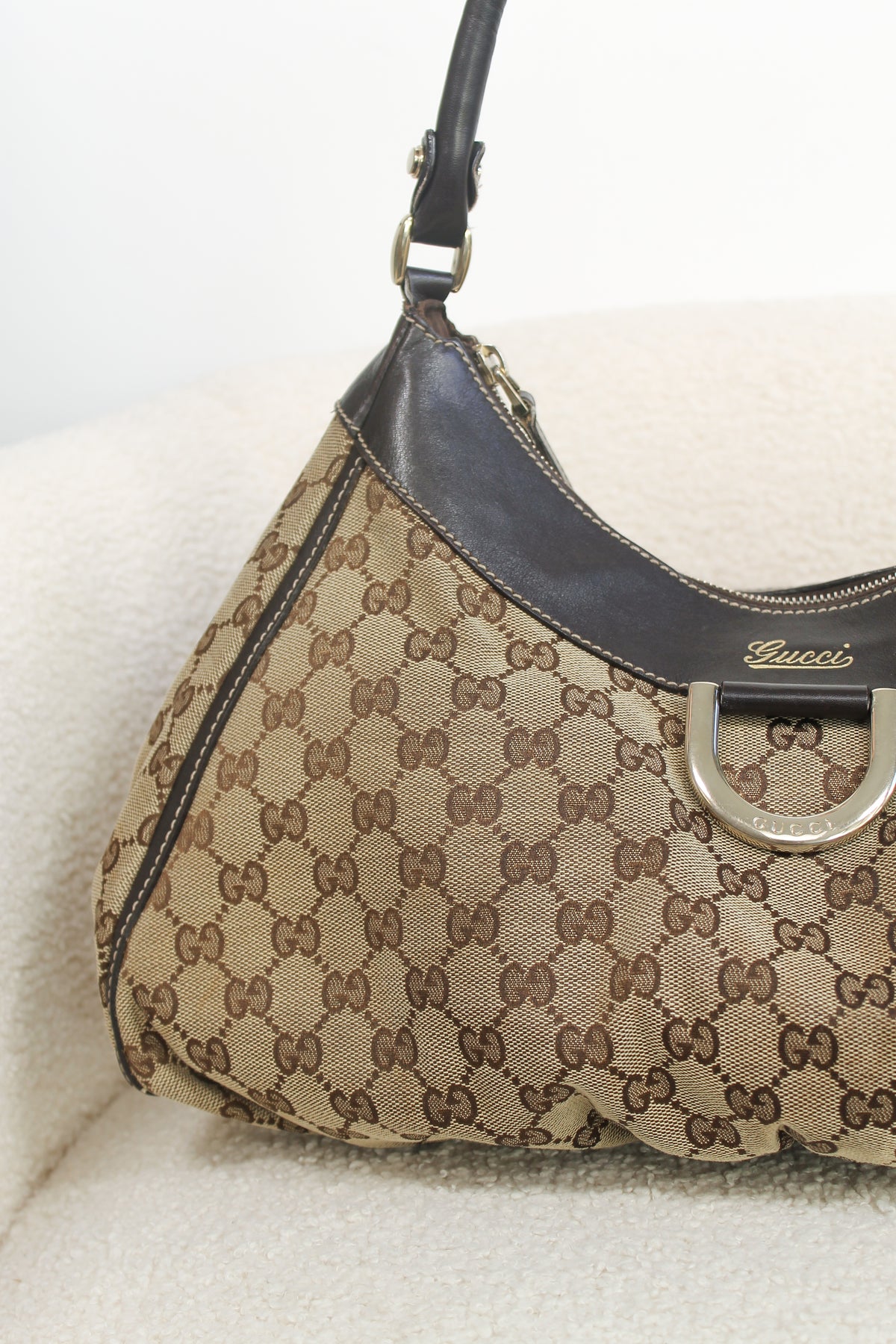 Gucci GG Canvas Abbey D-Ring Shoulder Bag