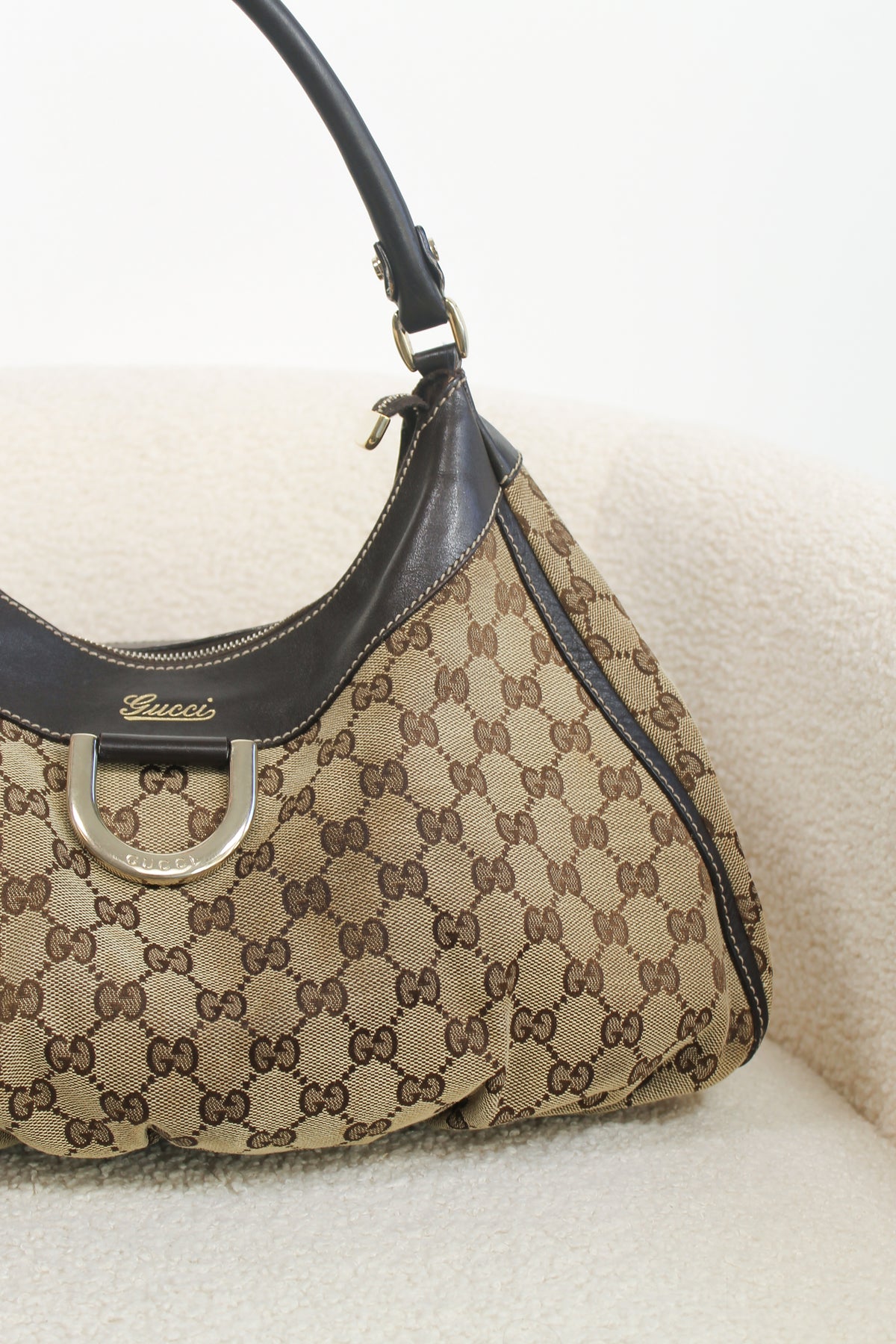 Gucci GG Canvas Abbey D-Ring Shoulder Bag