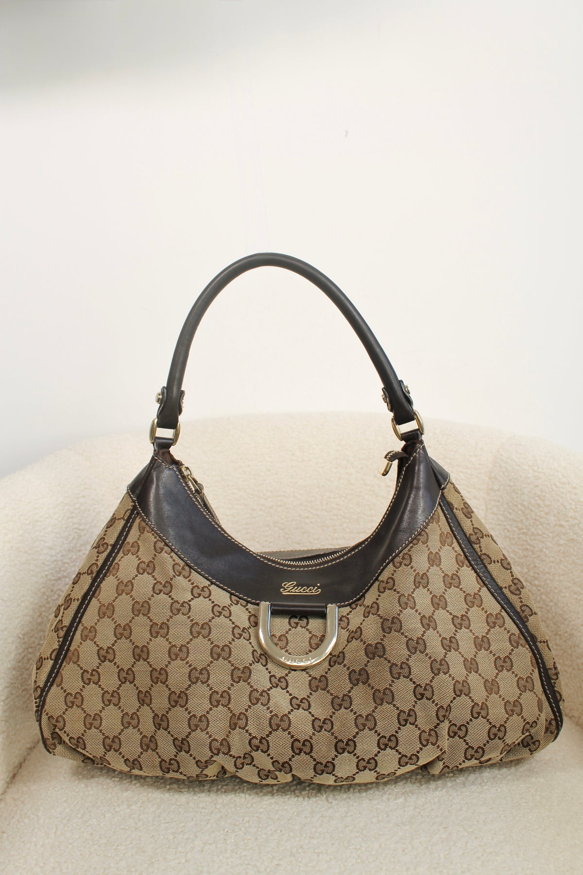 Gucci GG Canvas Abbey D-Ring Shoulder Bag