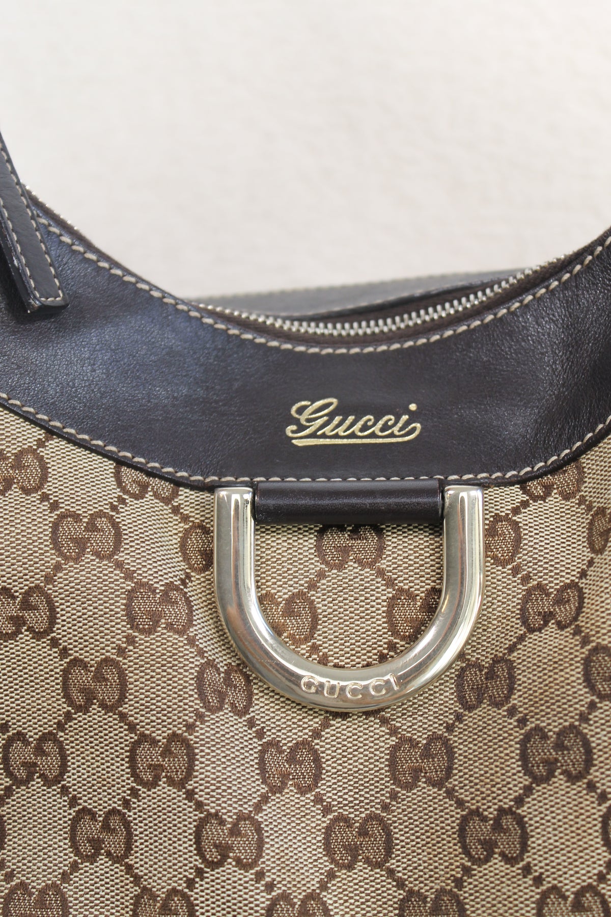 Gucci GG Canvas Abbey D-Ring Shoulder Bag