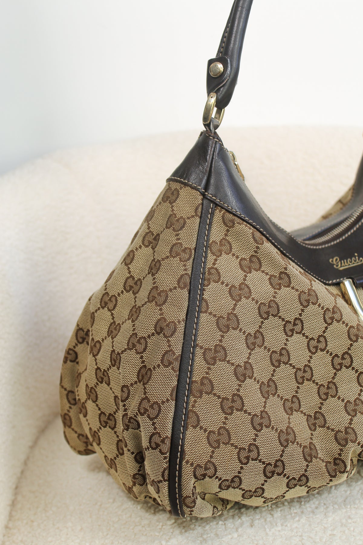 Gucci GG Canvas Abbey D-Ring Shoulder Bag