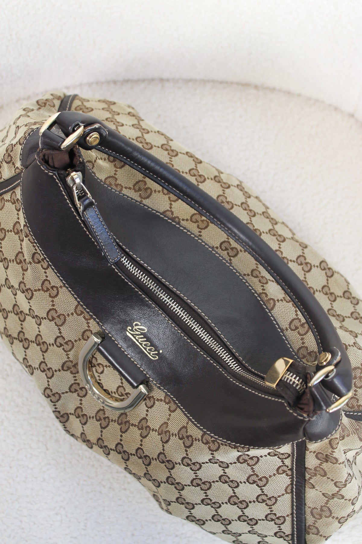 Gucci GG Canvas Abbey D-Ring Shoulder Bag